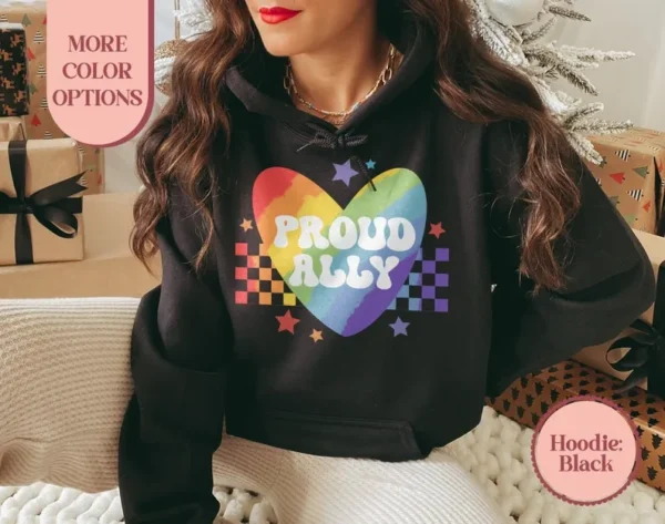 Queer Ally Pride Shirt, Rainbow LGBTQ+ Tee, Supportive Gift